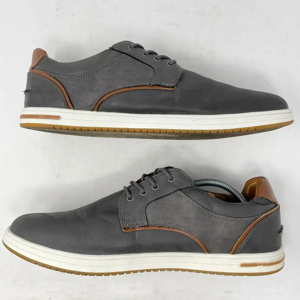 Steve Madden Grey Jalen Leather Sneakers Mens Size 13 *READ*
